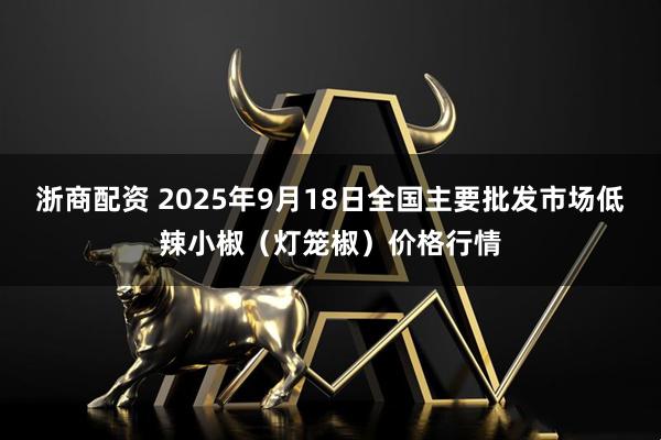 浙商配资 2025年9月18日全国主要批发市场低辣小椒（灯笼椒）价格行情