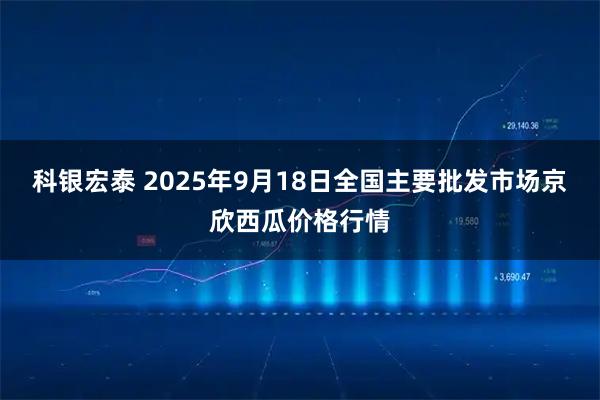 科银宏泰 2025年9月18日全国主要批发市场京欣西瓜价格行情