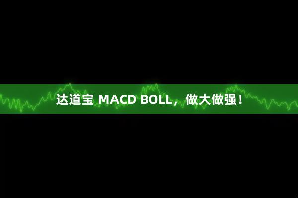 达道宝 MACD BOLL，做大做强！
