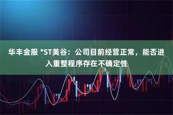 华丰金服 *ST美谷：公司目前经营正常，能否进入重整程序存在不确定性