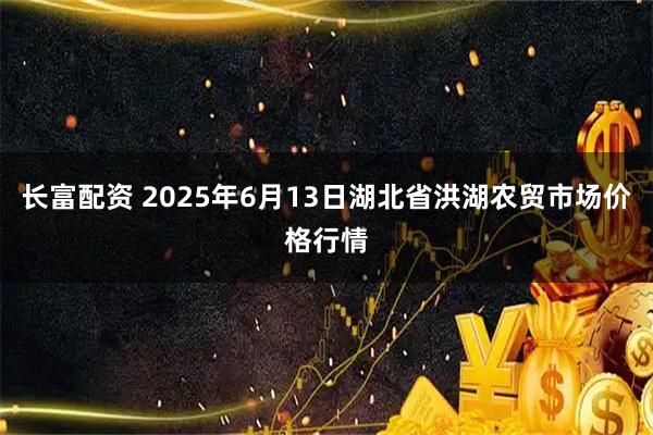 长富配资 2025年6月13日湖北省洪湖农贸市场价格行情